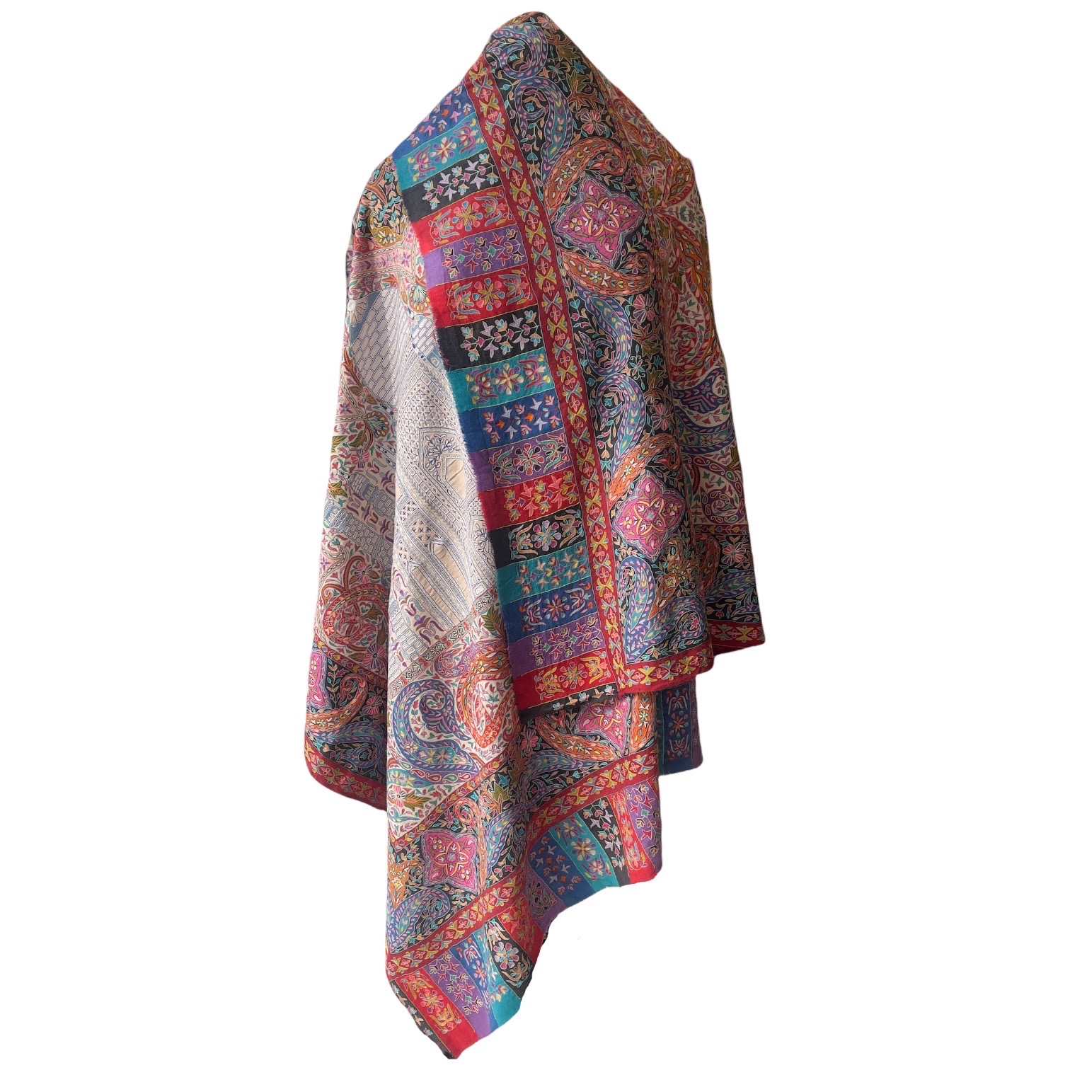 Pashmina Taj Mahal Kalamkari Shawl