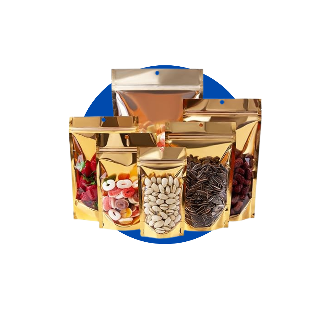 Bolsa Hermetica Dorada Ventana Completa