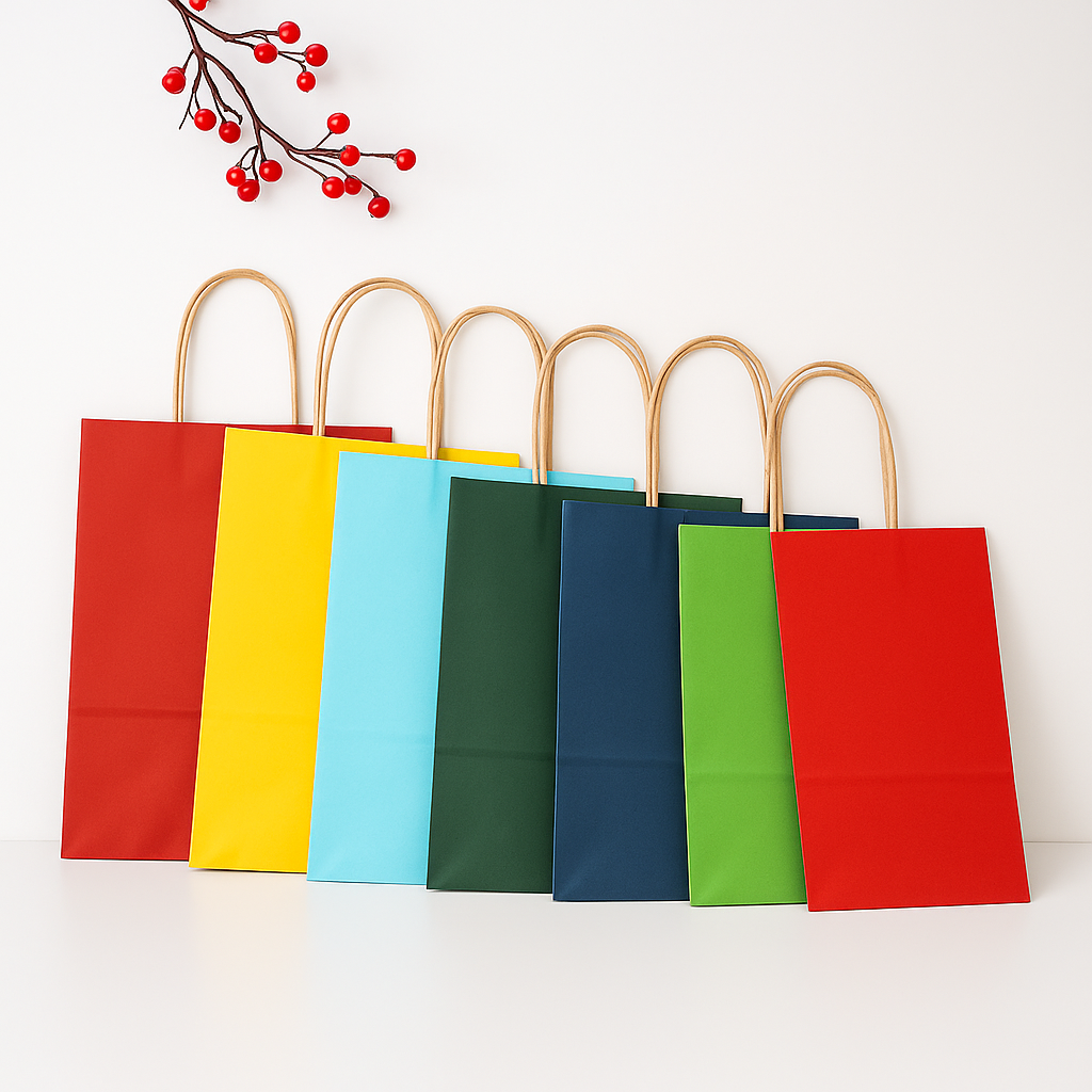 Bolsas de papel kraft de colores 