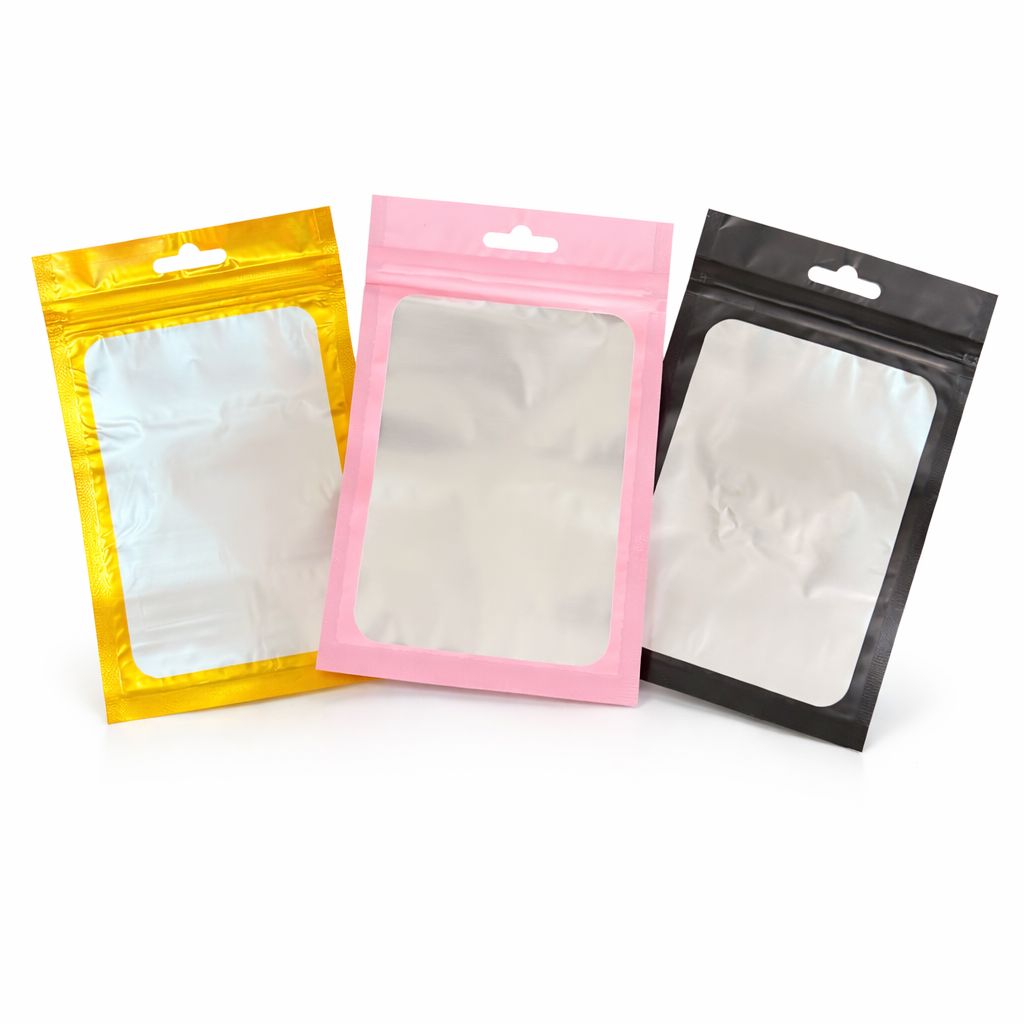 Bolsa hermetica holografica de colores con ventana