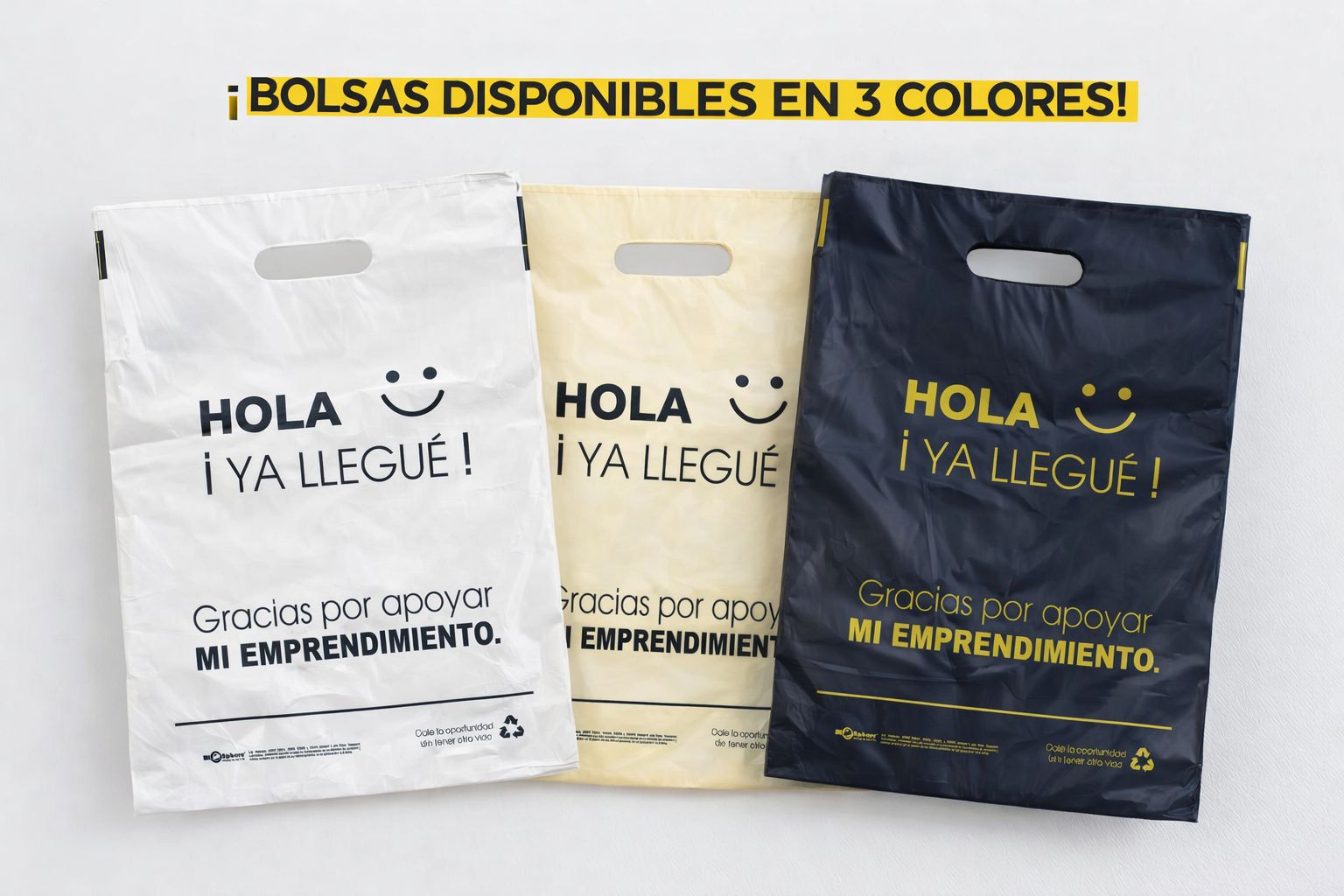 Bolsa de presentación con manija ¡YA LLEGUE! PQTX100