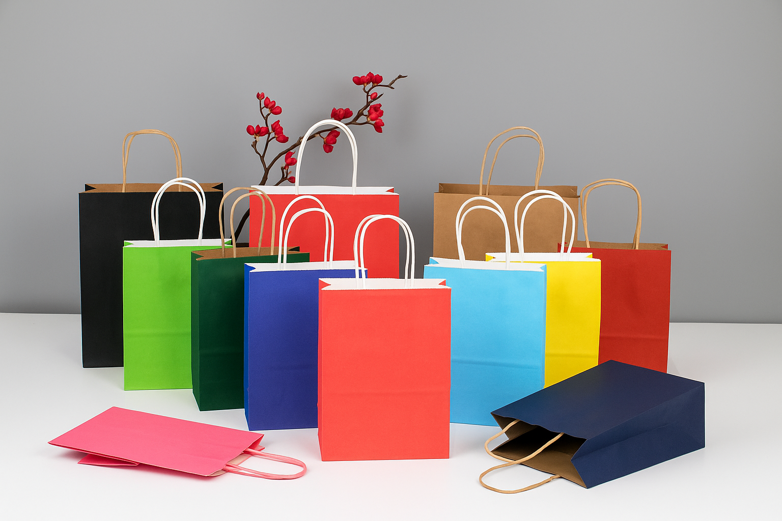 Bolsas de papel kraft de colores 