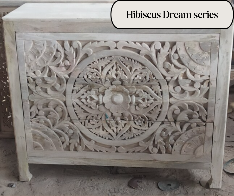 Set of 2 Hibiscus Dream Bedside Tables