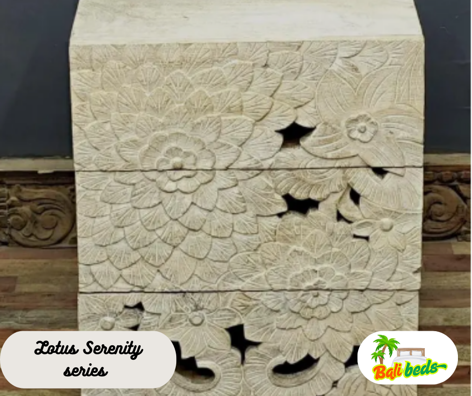 Set of 2 Lotus Serenity series Bedside Tables