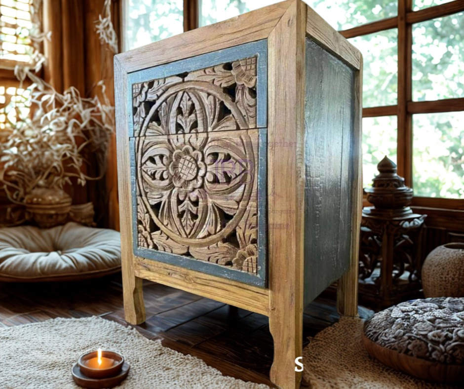 Set of 2 Sacred LotusBedside Tables