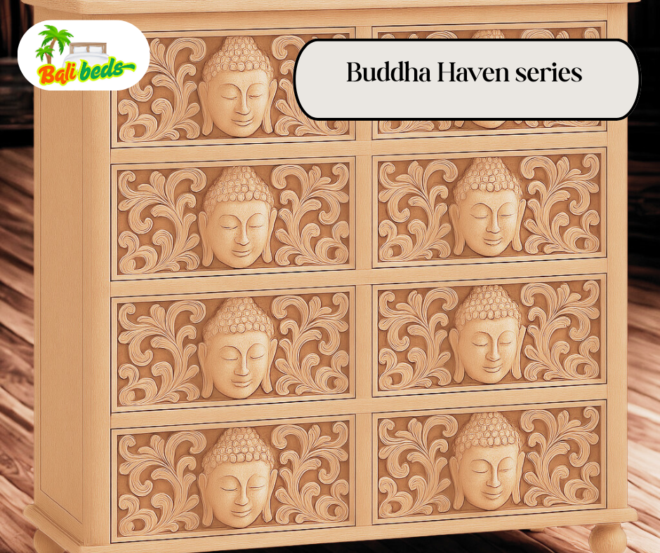 Buddha Haven  Carved Wooden Drawers