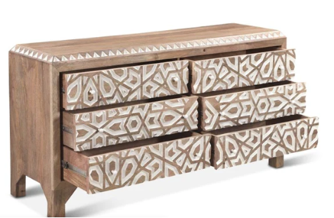 Tuban Bloom – 6-Drawer Dresser