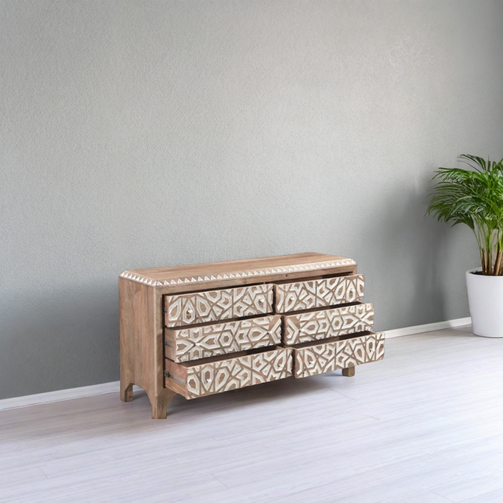 Tuban Bloom – 6-Drawer Dresser