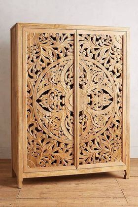Hibiscus Dream Vintage Wooden Wardrobe