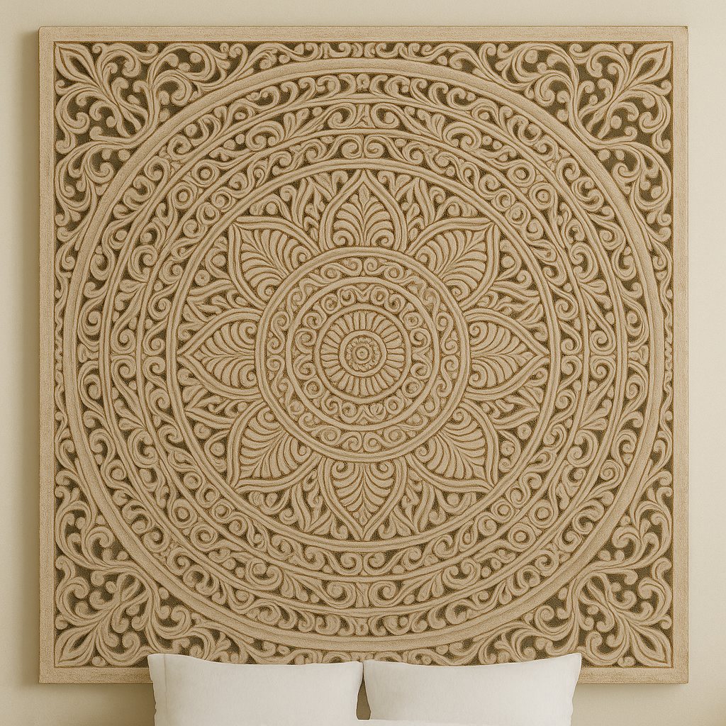 Circle of Life   Bedhead Mandala Wall-Mounted Bedhead