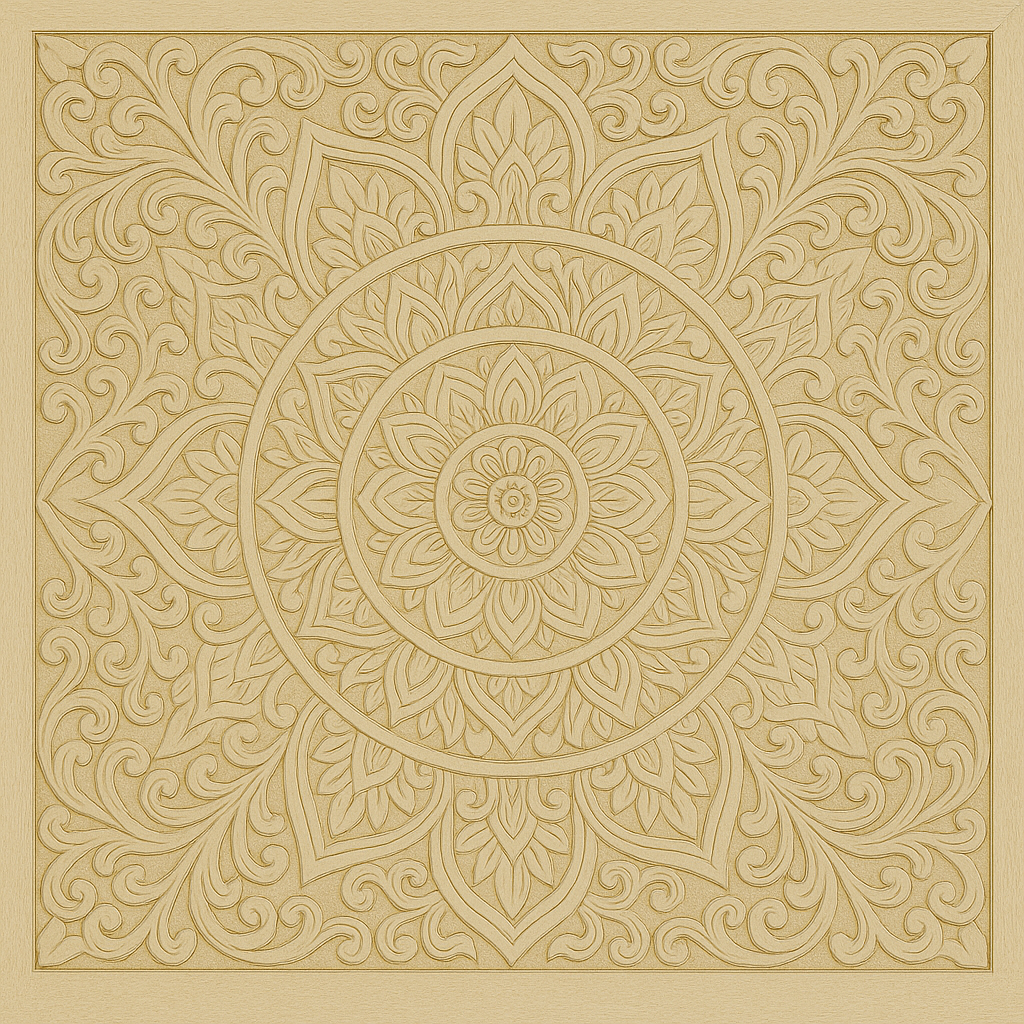 Whispering Petals Mandala Wall-Mounted Bedhead