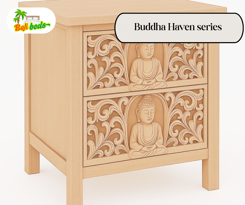 Buddha Haven Series Package bed and 2 Bedsides 