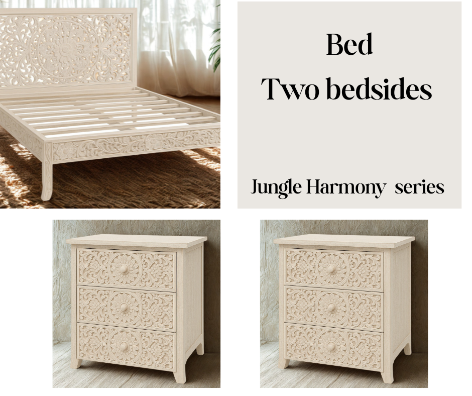 Jungle Harmony Series Package bed and 2 Bedsides 