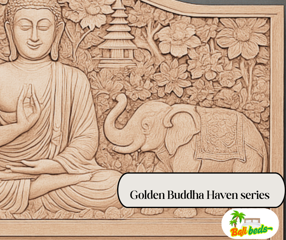 Golden Buddha Series Package bed and 2 Bedsides 