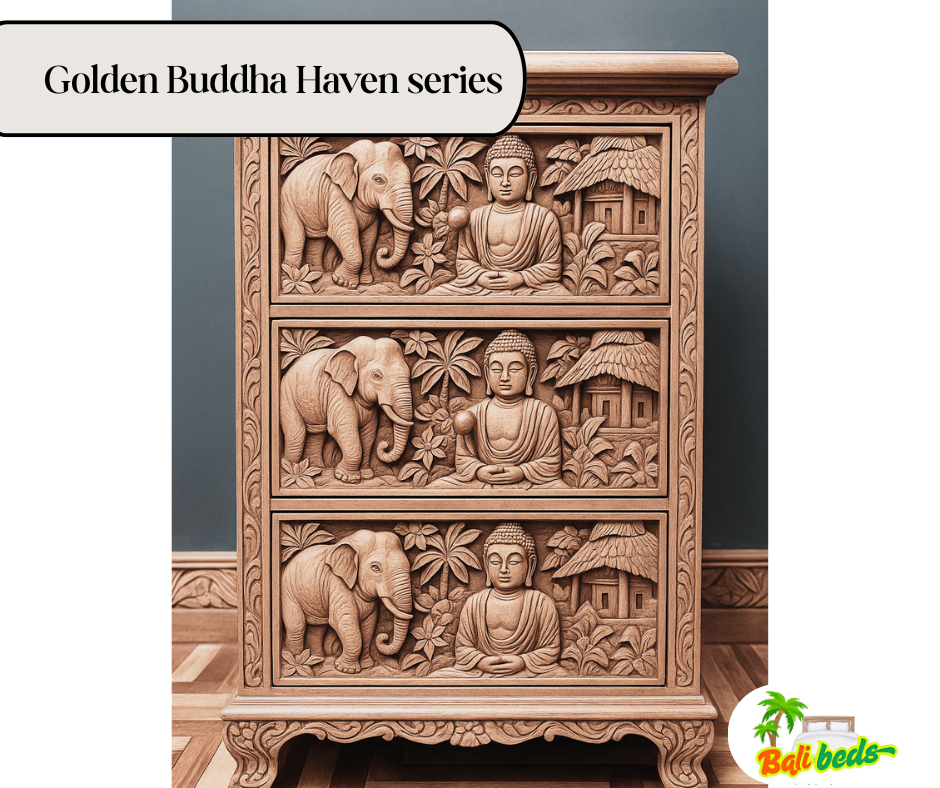 Golden Buddha Series Package bed and 2 Bedsides 