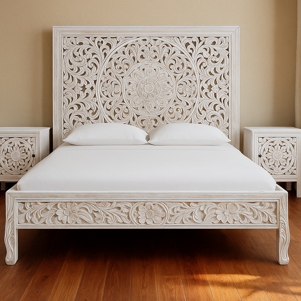 The Hibiscus Dream Series Package bed and 2 Bedsides 