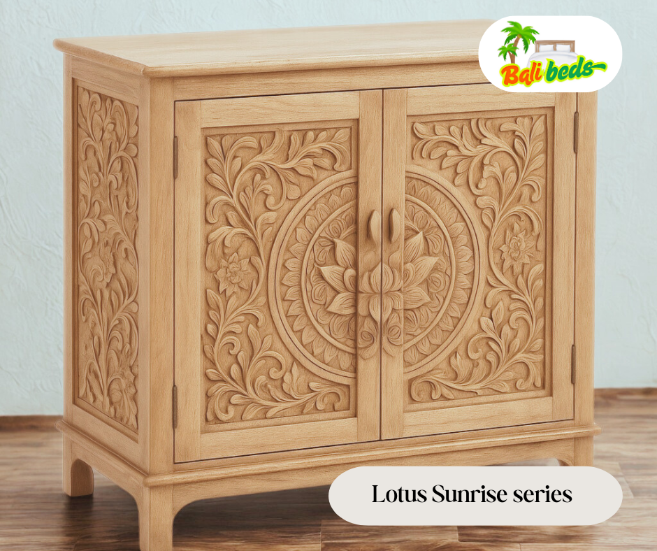 The Lotus Sunrise BED Package bed and 2 Bedsides 