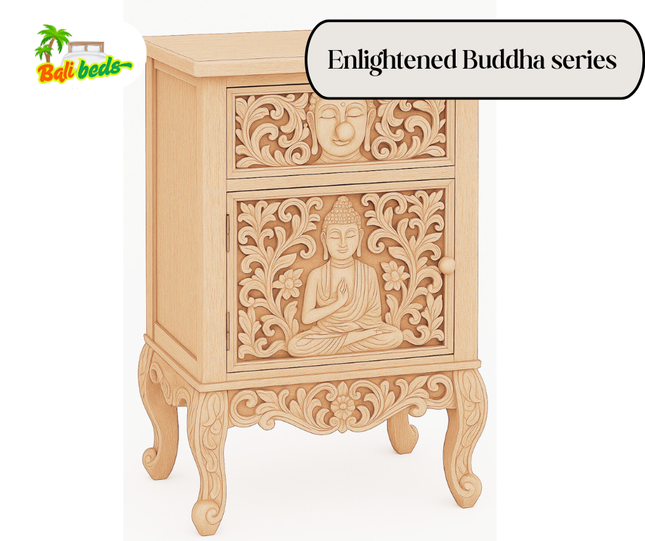 Enlightened Buddha Series Package bed , 6 draw dresser and 2 Bedsides 