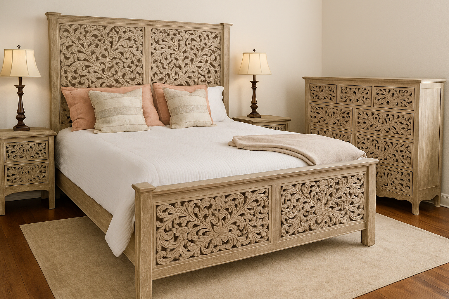 Bougainvillea Breeze Package bed , 6 draw dresser and 2 Bedsides 