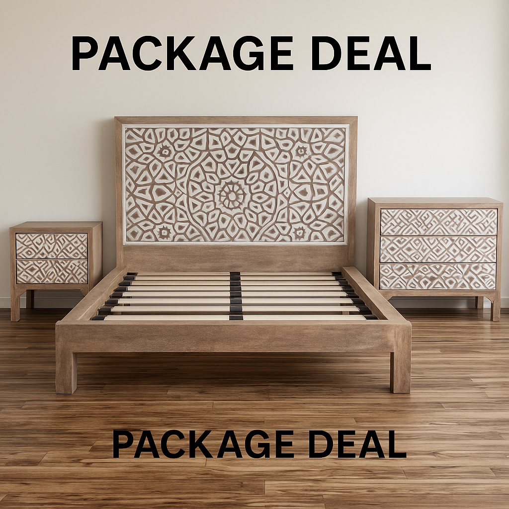 Tuban Bloom series Package bed , 6 draw dresser and 2 Bedsides