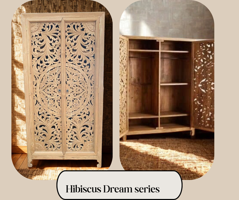 The Hibiscus Dream Package bed , Wardrobe and 2 Bedsides 