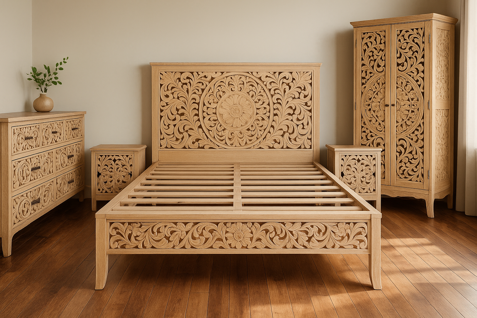 The Hibiscus Dream Package bed , Wardrobe and 2 Bedsides 