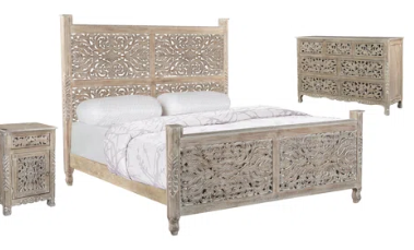 Bougainvillea Breeze – Hand-Carved Bedroom Suite