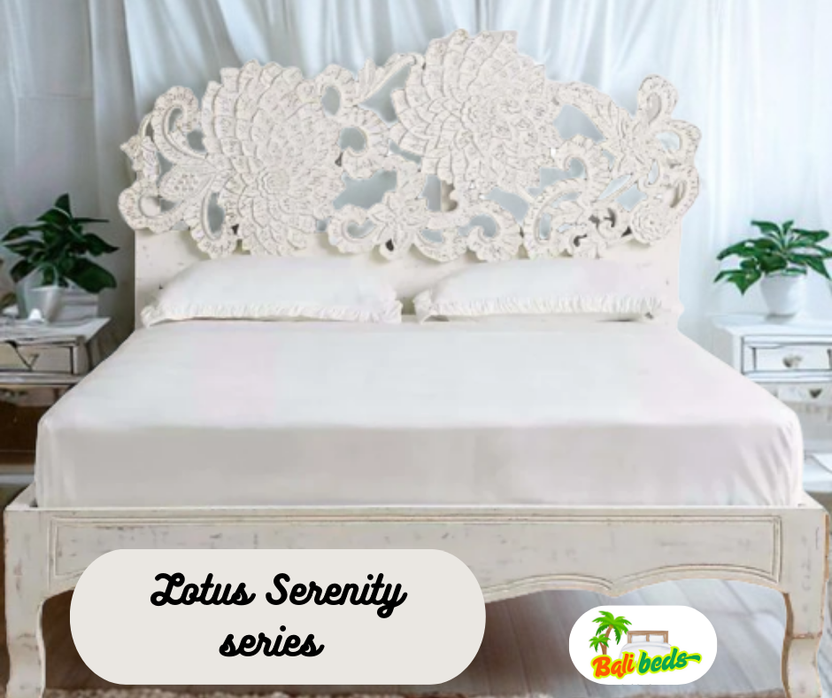 Lotus Serenity – Hand-Carved Bed