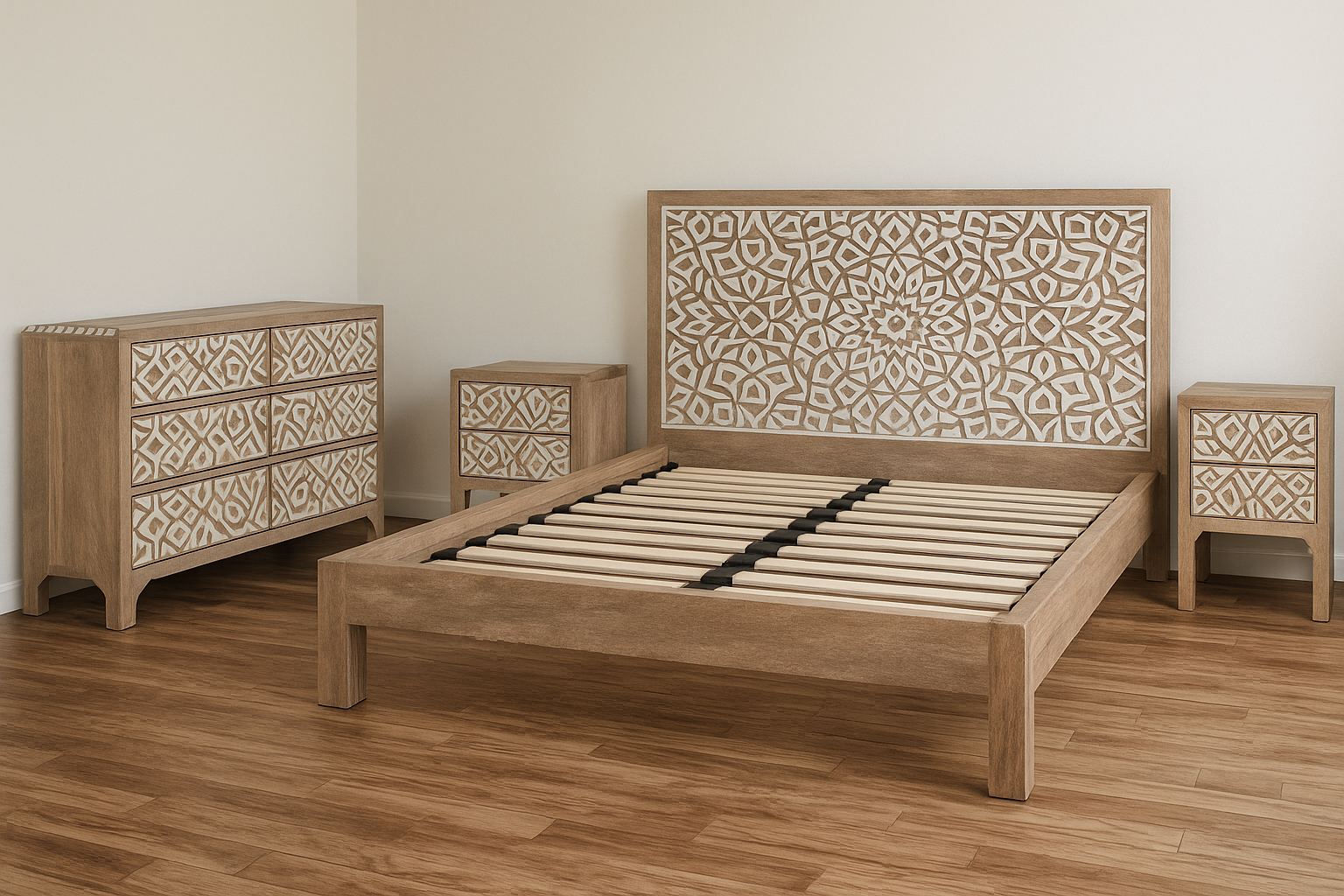 Tuban Bloom – Hand-Carved Bed