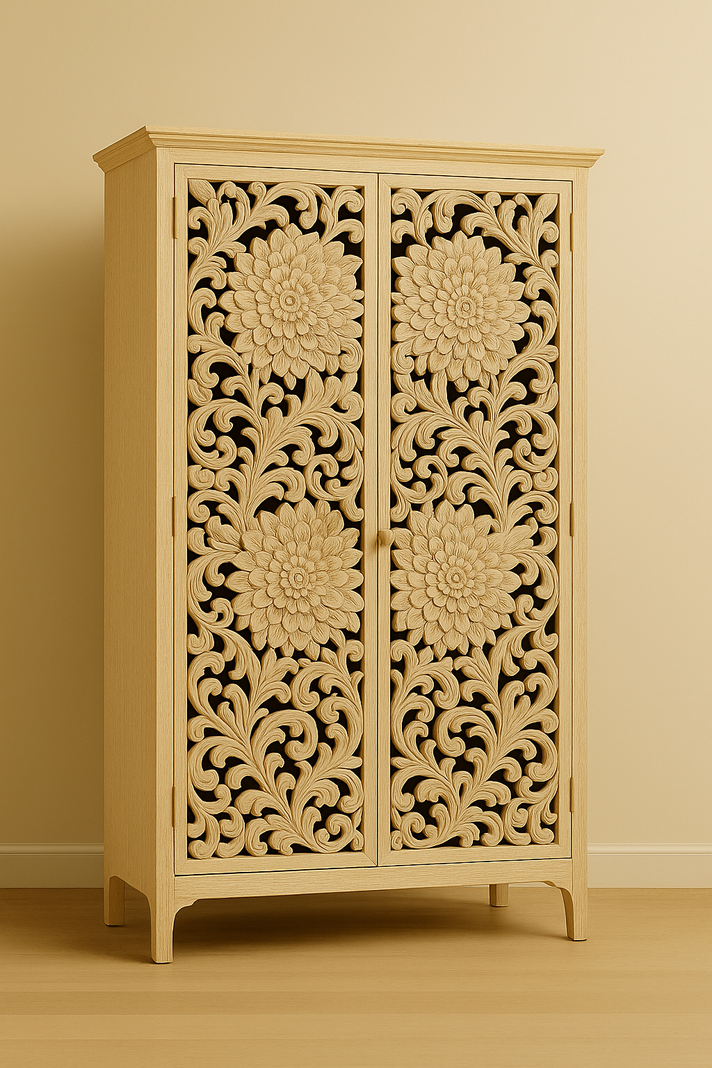 Lotus Serentity Wardrobe Solid Wood – 200x100x45 cm