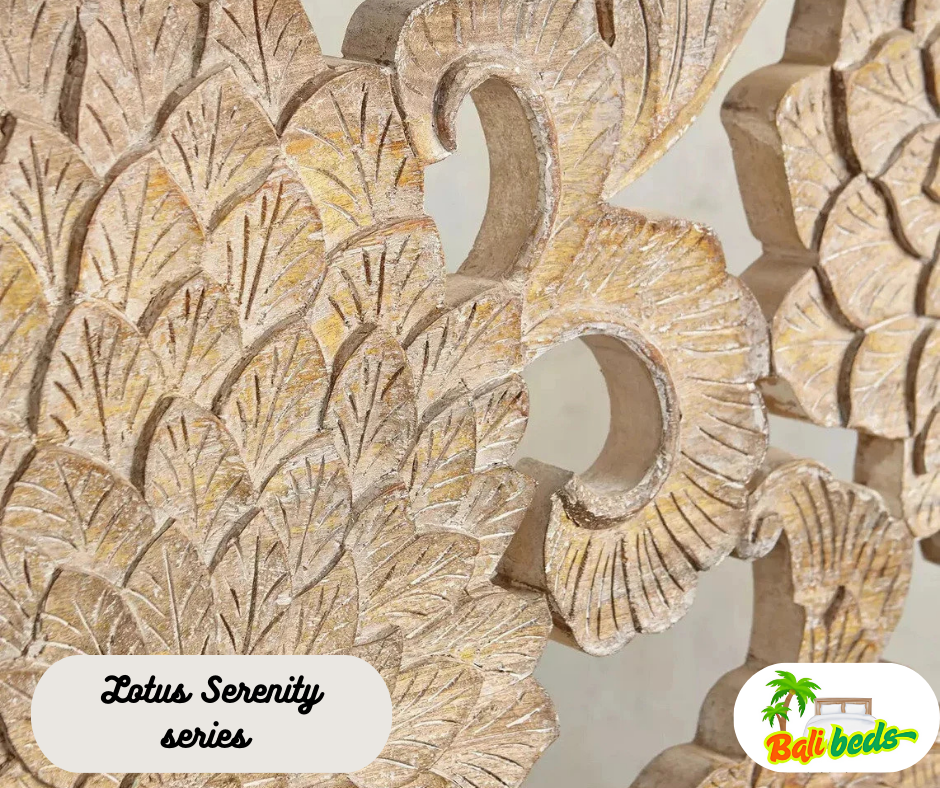 Lotus Serenity – Hand-Carved Bed
