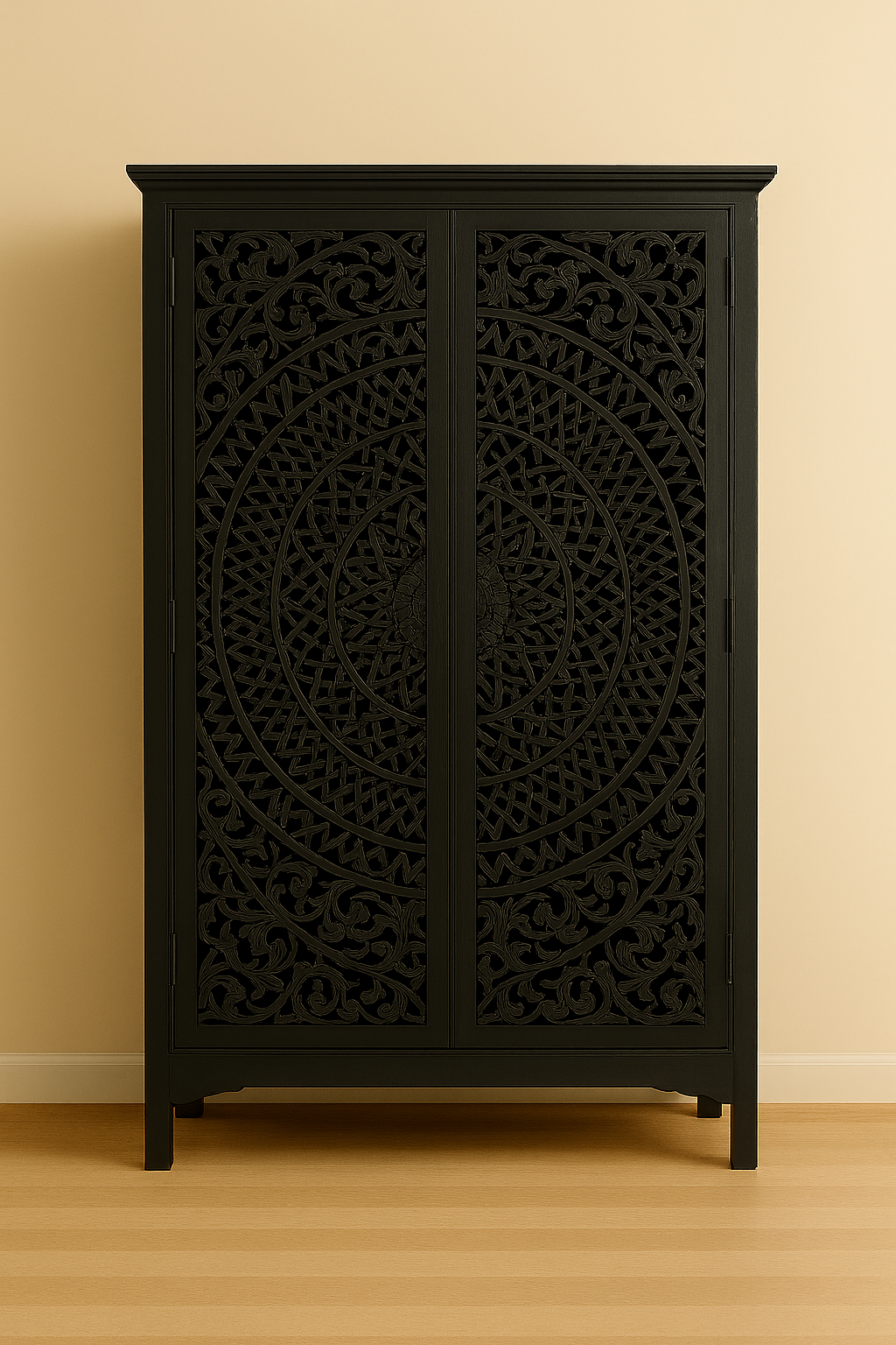 Sunrise Wardrobe Solid Wood – 200x100x45 cm