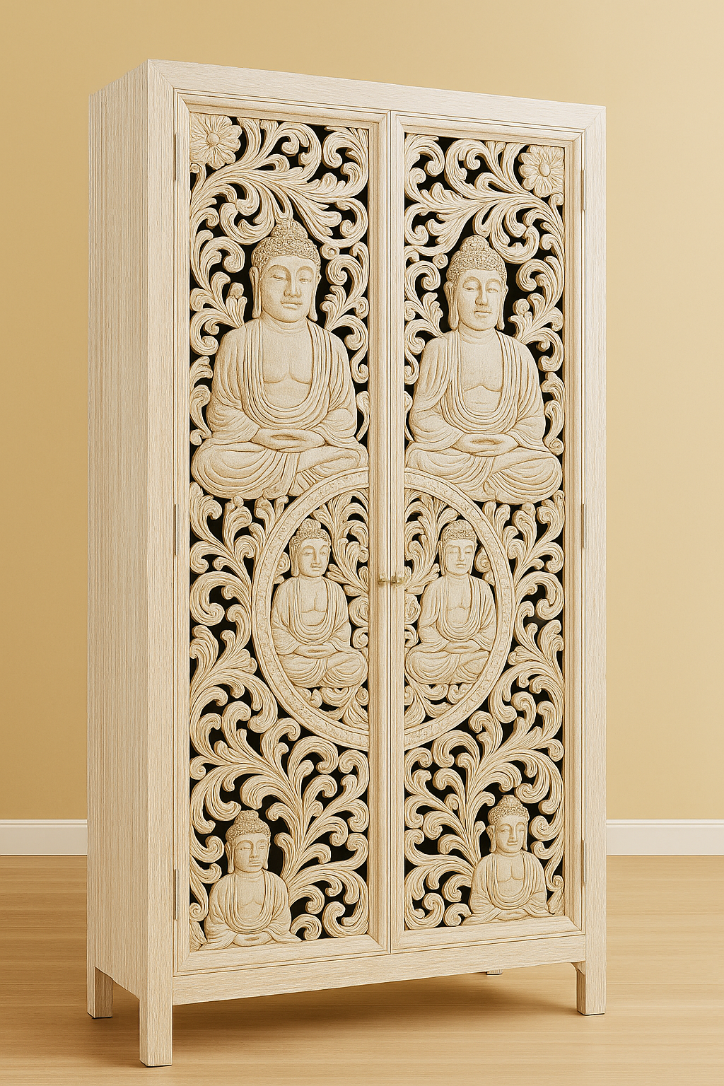 Buddha Haven Wardrobe Solid Wood – 200x100x45 cm