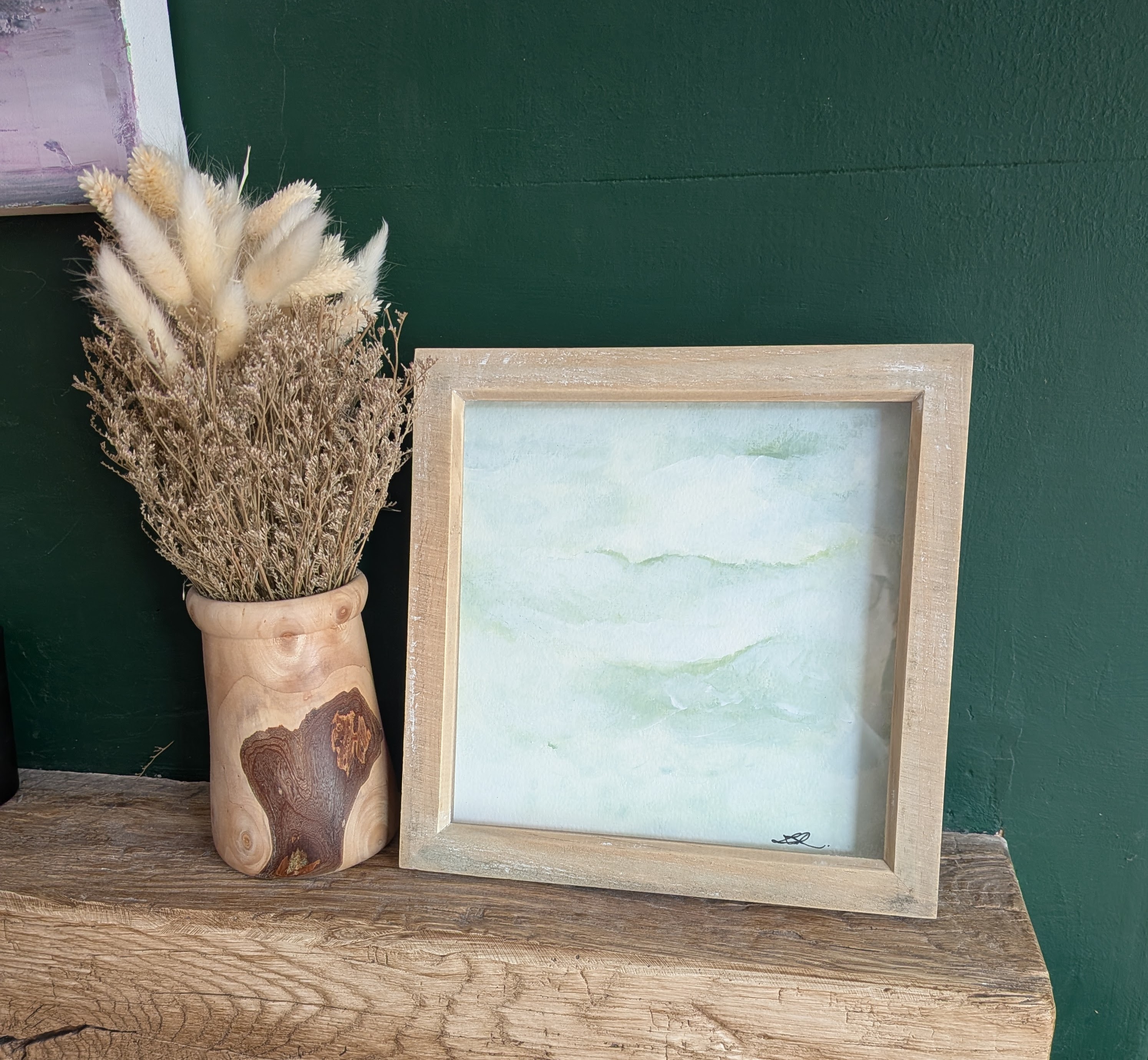 Acrylic Painting In A Rustic Picture Frame