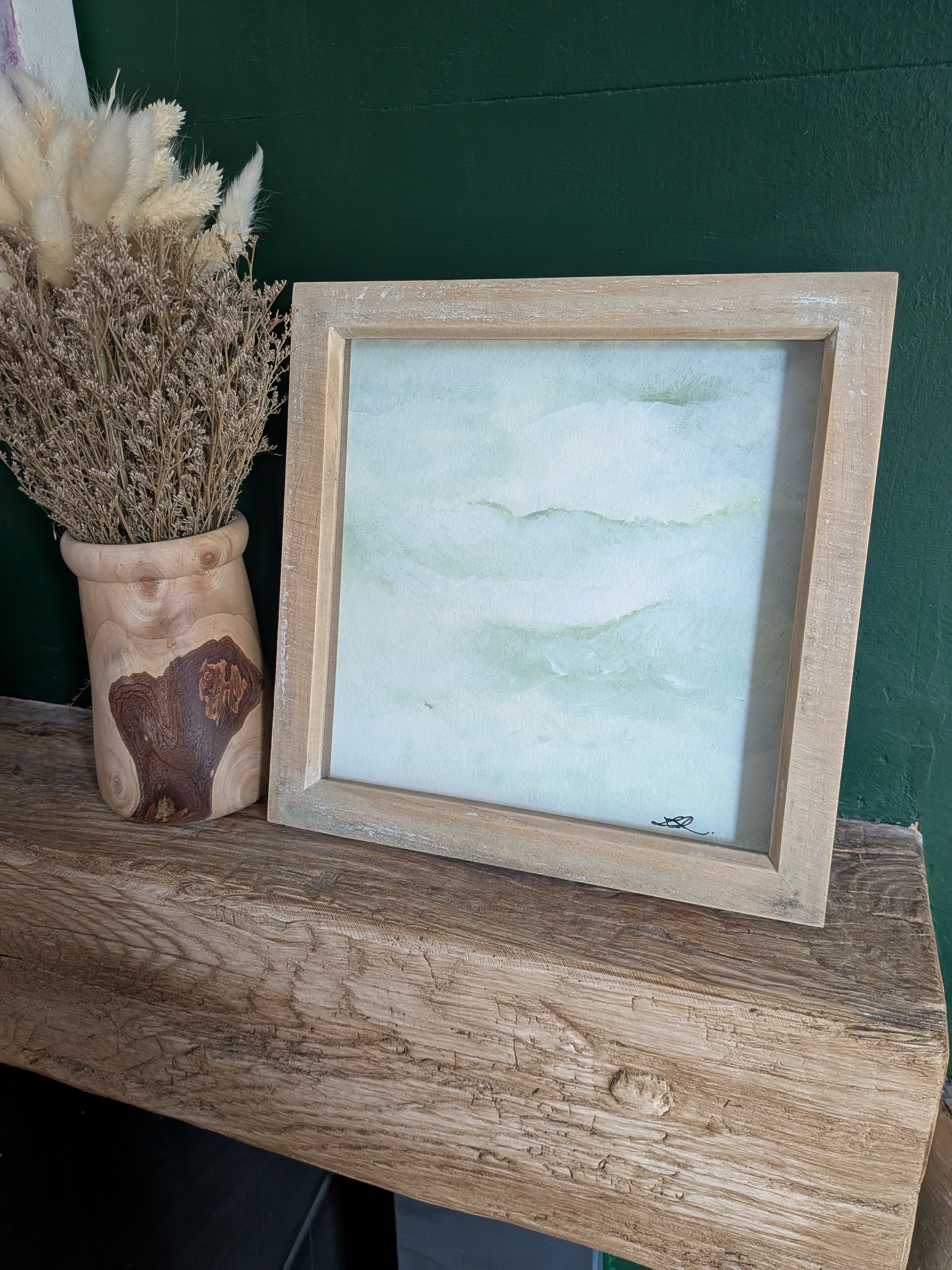 Acrylic Painting In A Rustic Picture Frame
