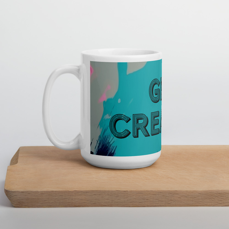 White glossy mug