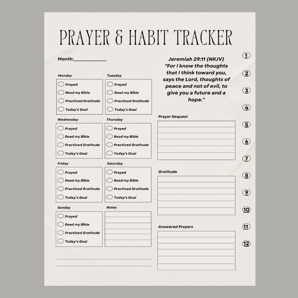 Prayer & Habit Tracker