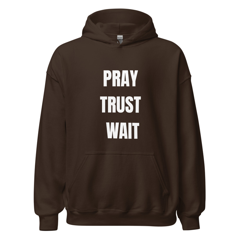 Unisex Hoodie – Pray. Trust. Wait.