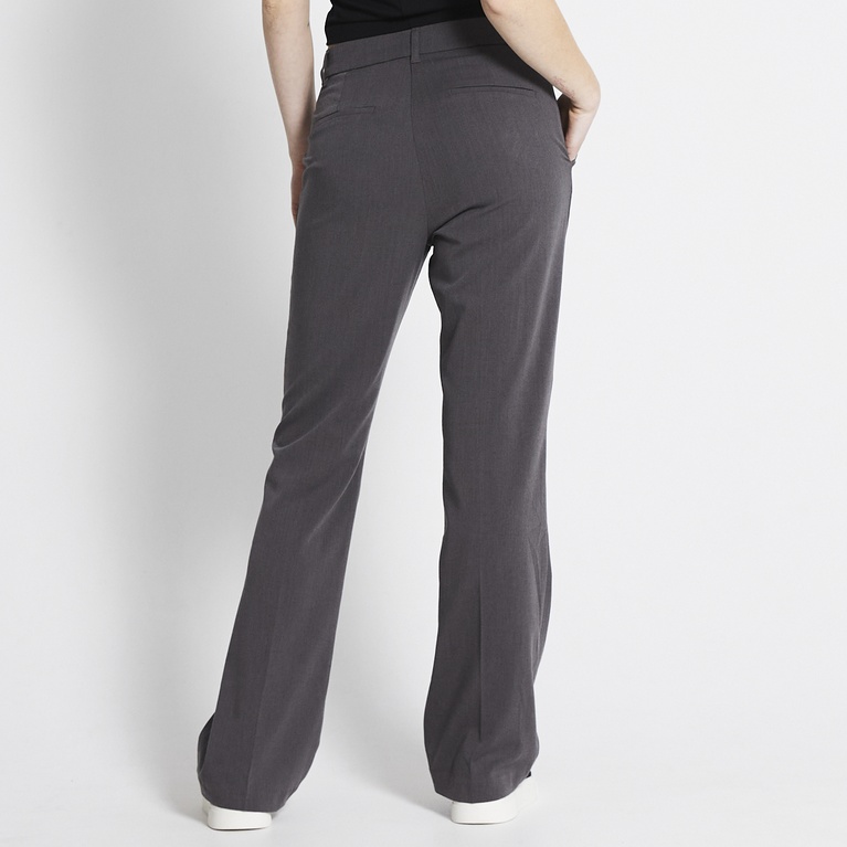Gray melange "addie" flare pants