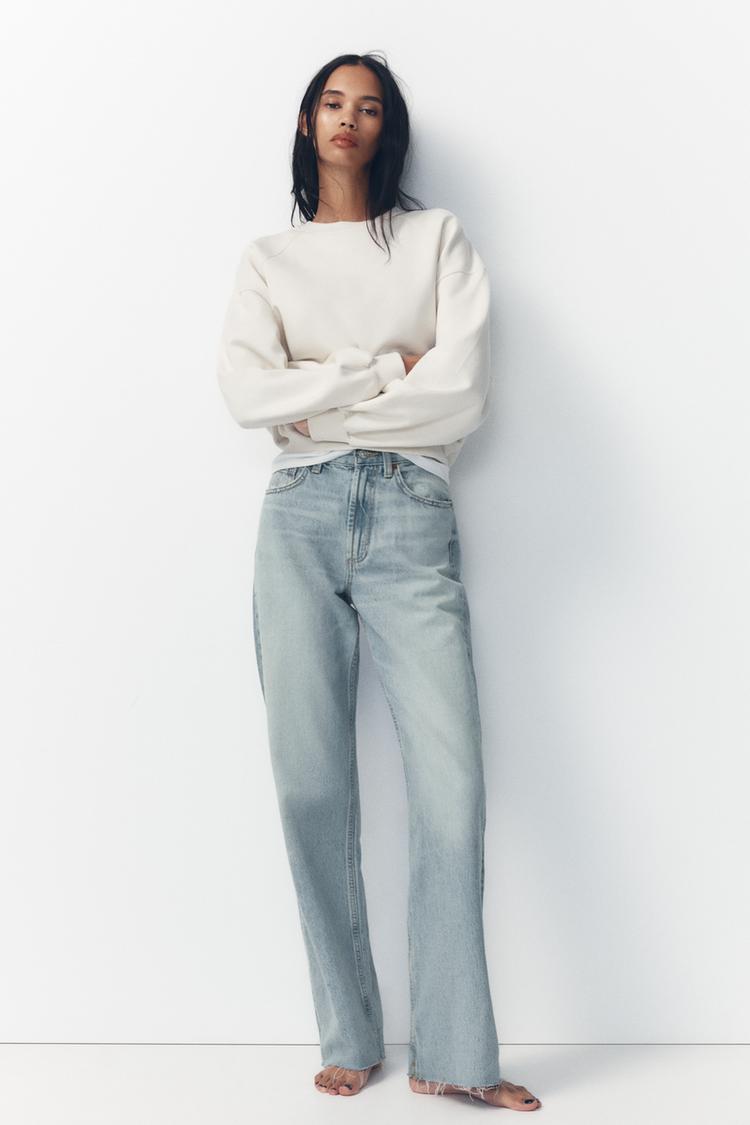  HIGH-WAIST WIDE-LEG FULL-LENGTH JEANS