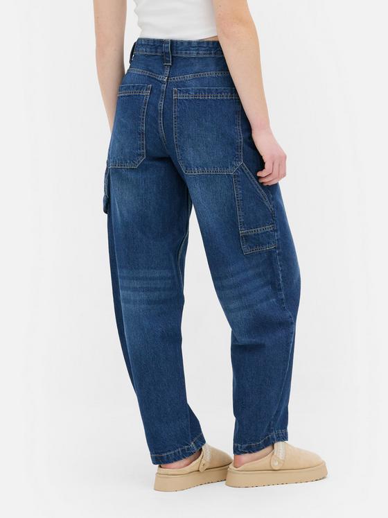 Dark blue Baggy barrel jeans