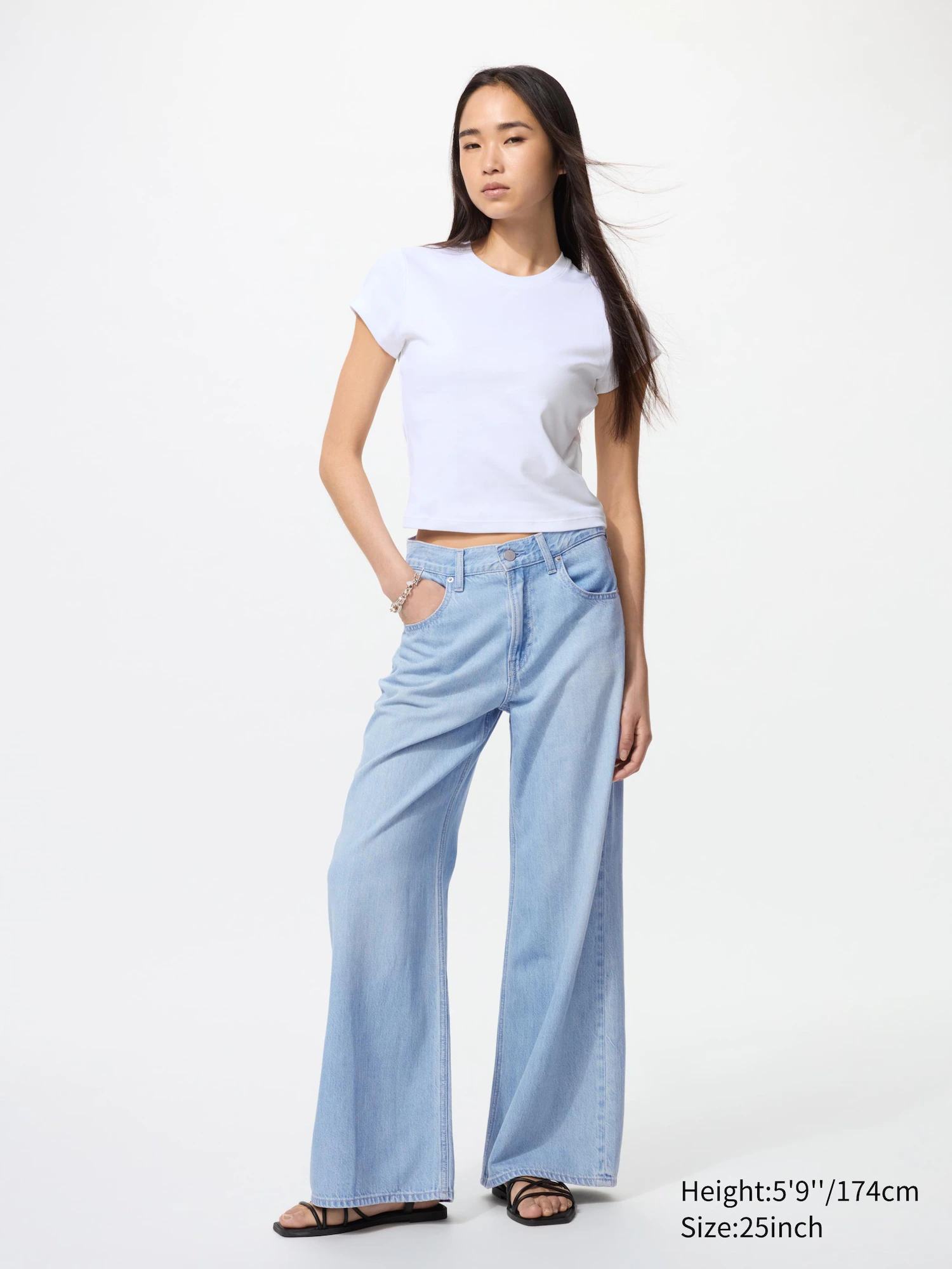 Ice blue wideleg jeans 