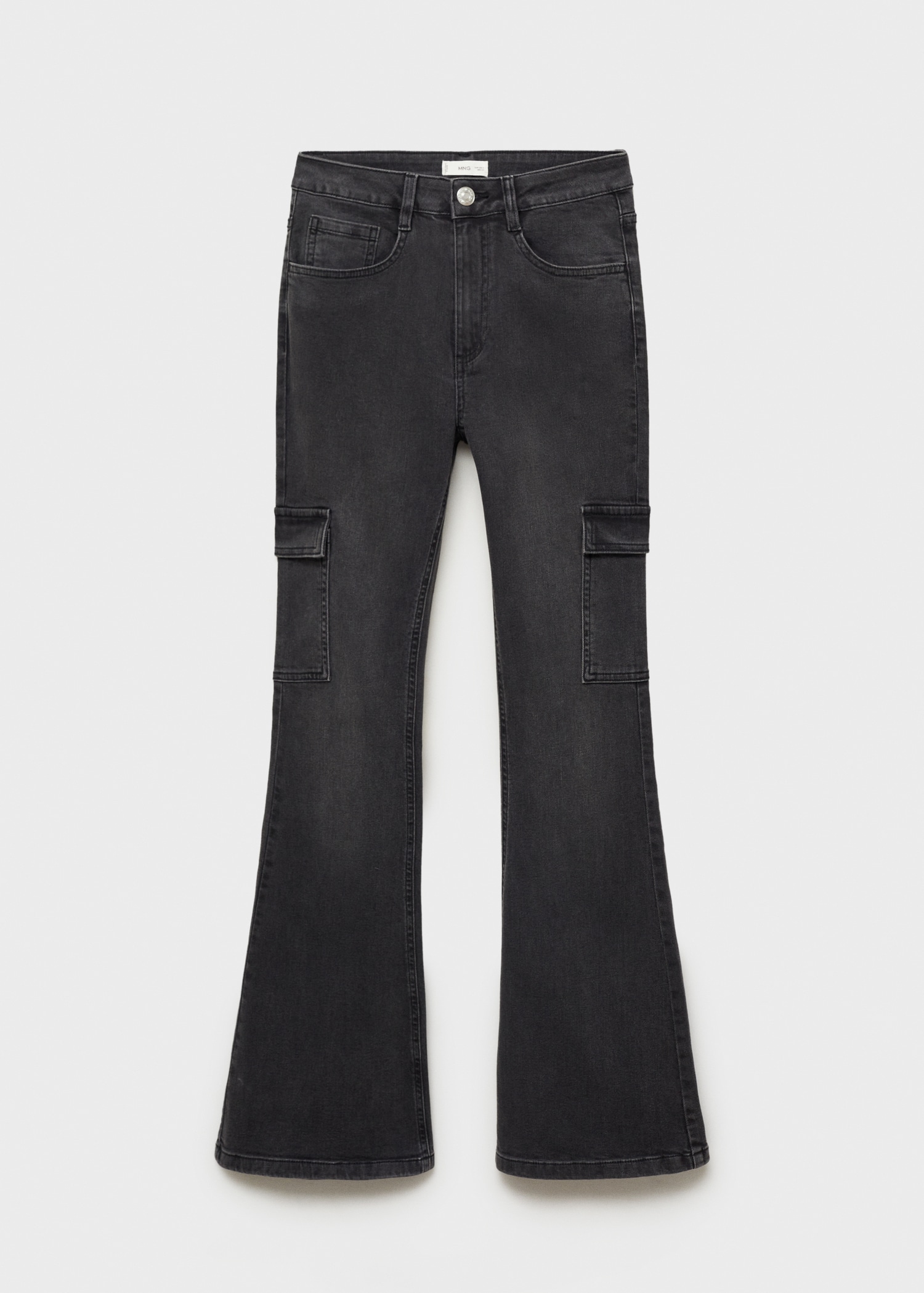 Charcoal flare cargo jeans