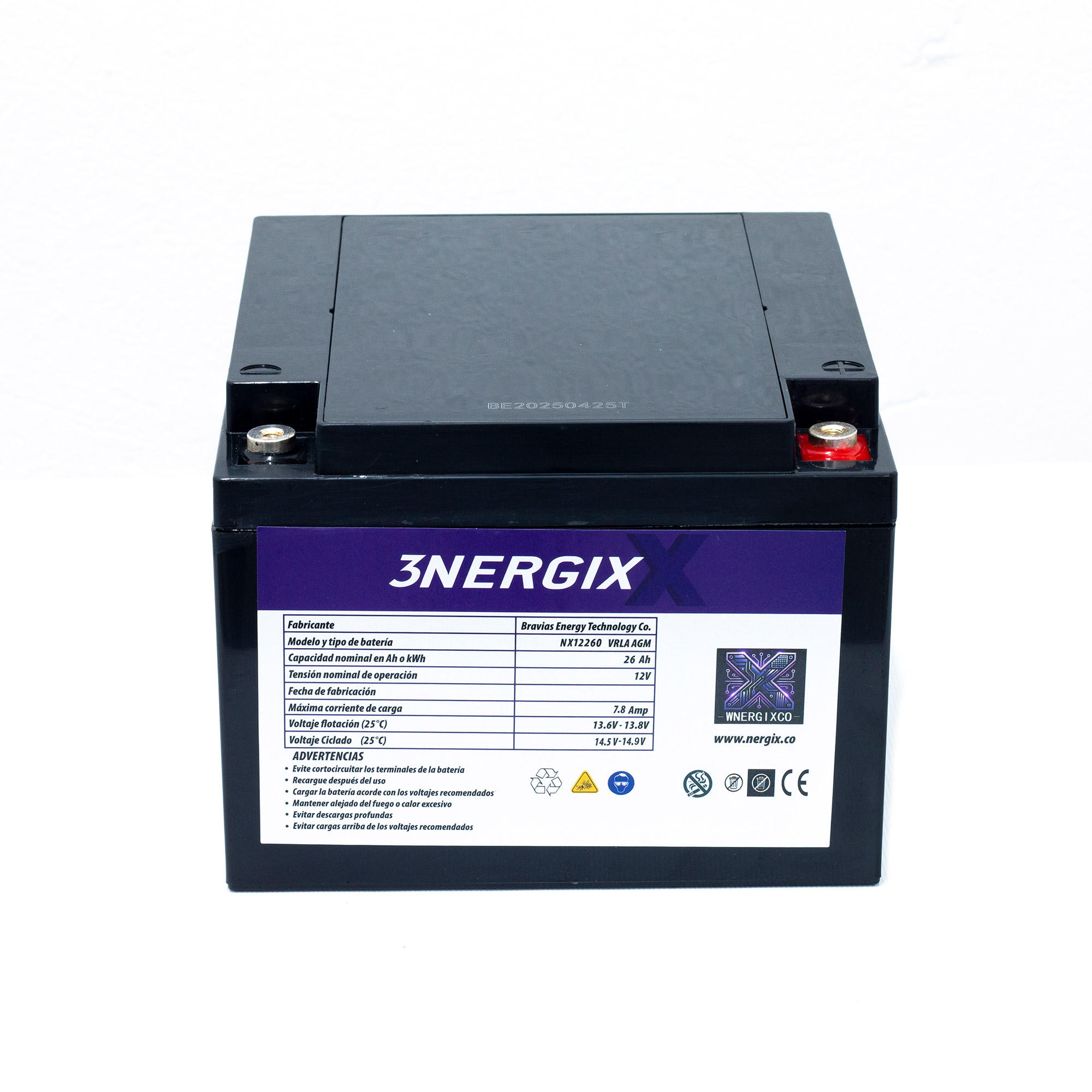 12v 26ah NERGIX  AGM Battery