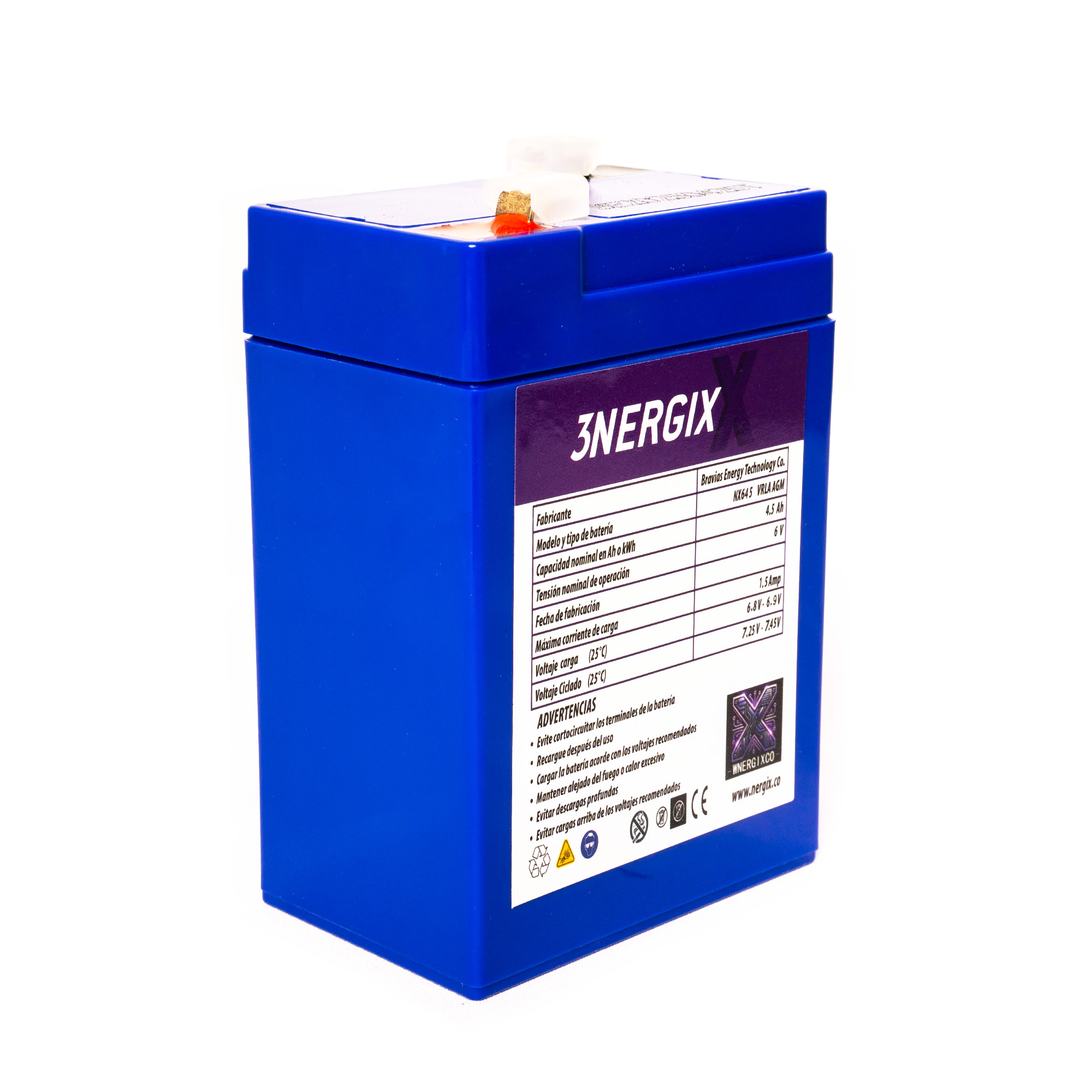 AGM 6V 4.5AH NERGIX Battery