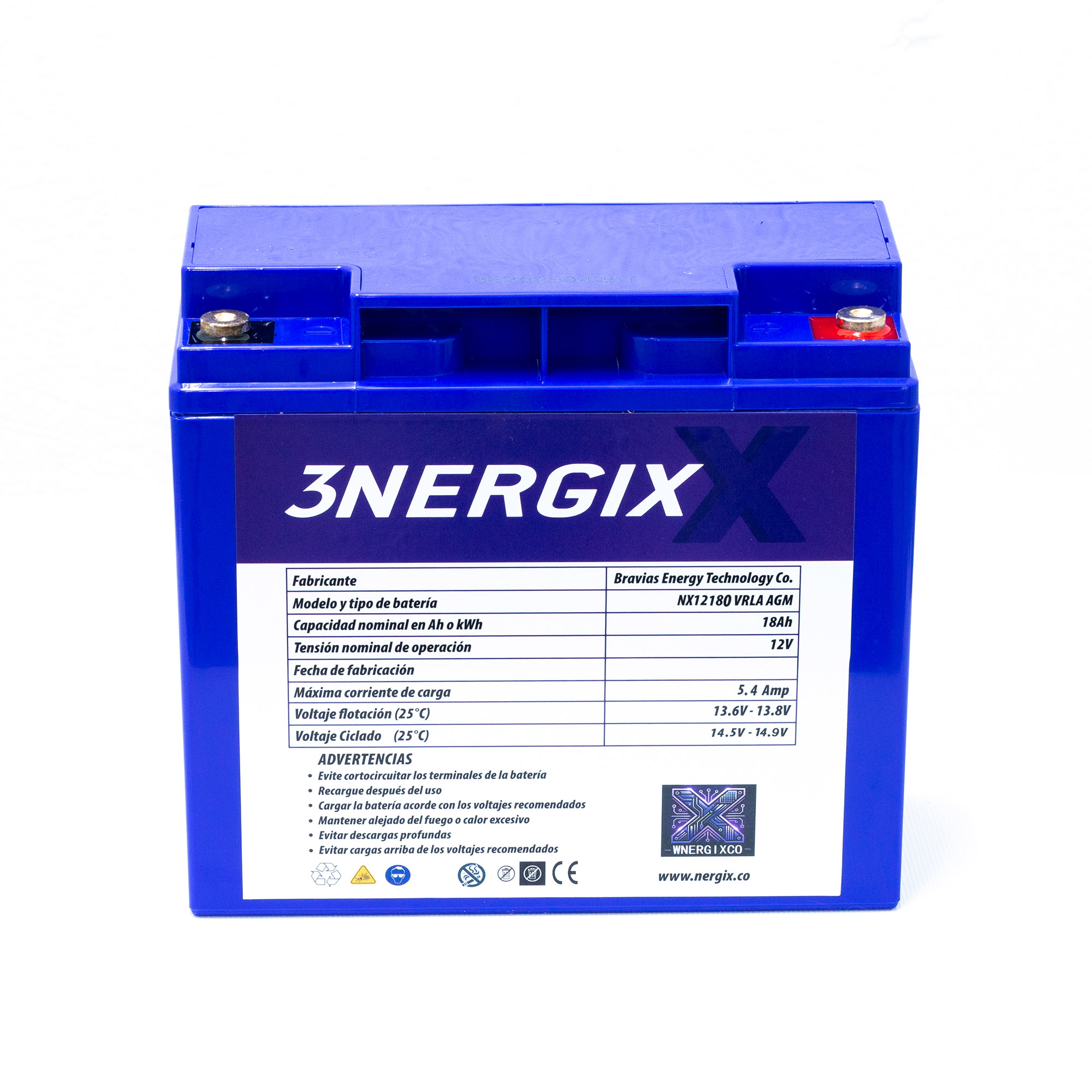 12V 18 AH NERGIX AGM Battery
