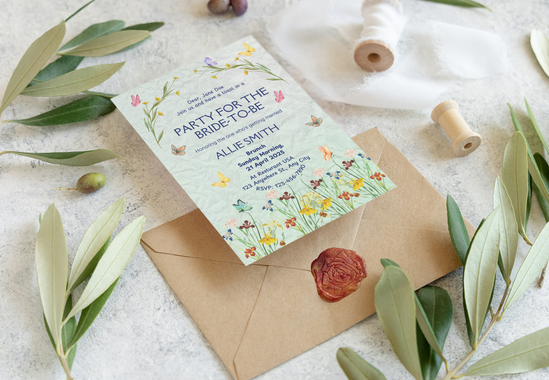 Brunch Bridal Shower Printable Bundle | Canva Editable Invitation Suite