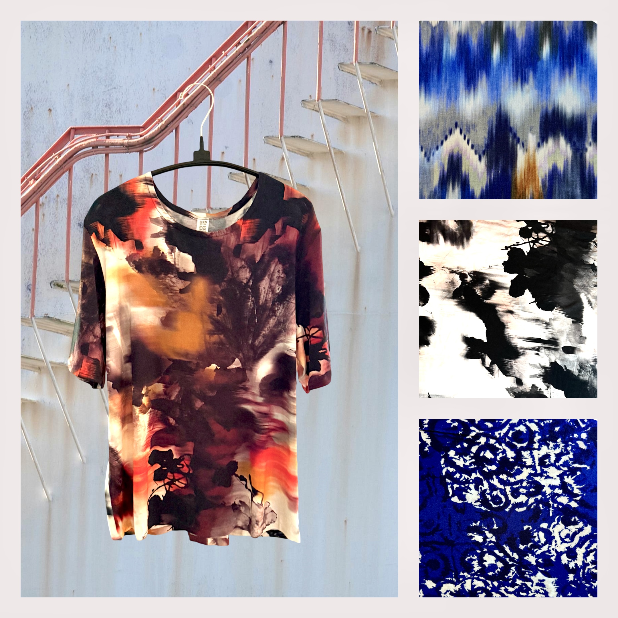 Art Inspired Printed Jersey Top