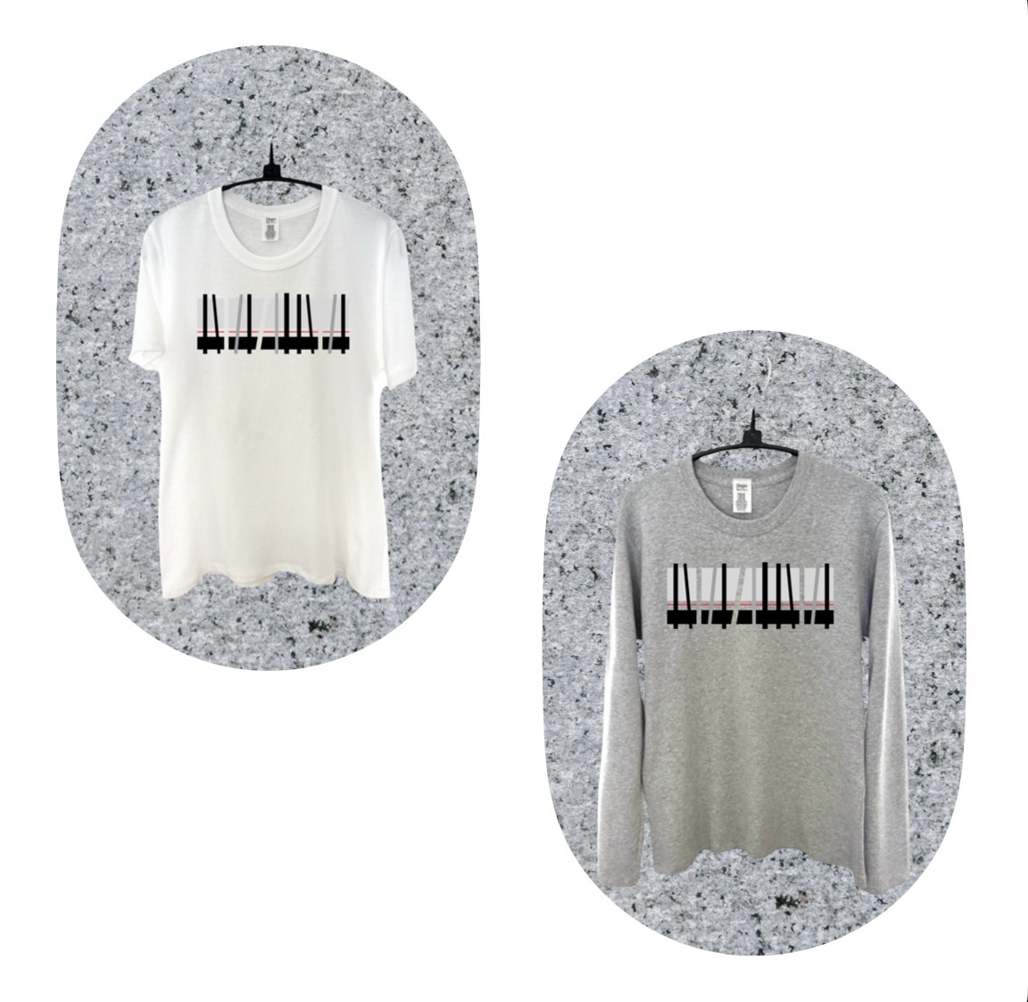 Black White Stripe graphic long & short sleeves T