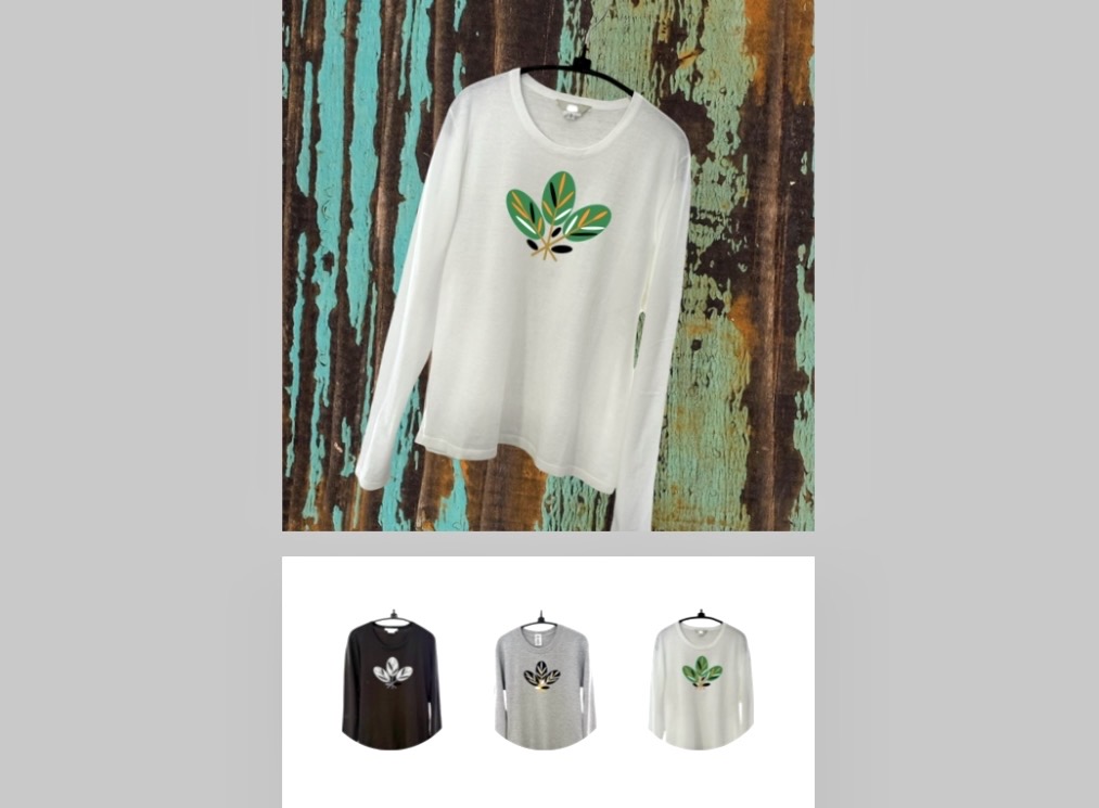 Green Leaf graphic long & short sleeves Cotton T